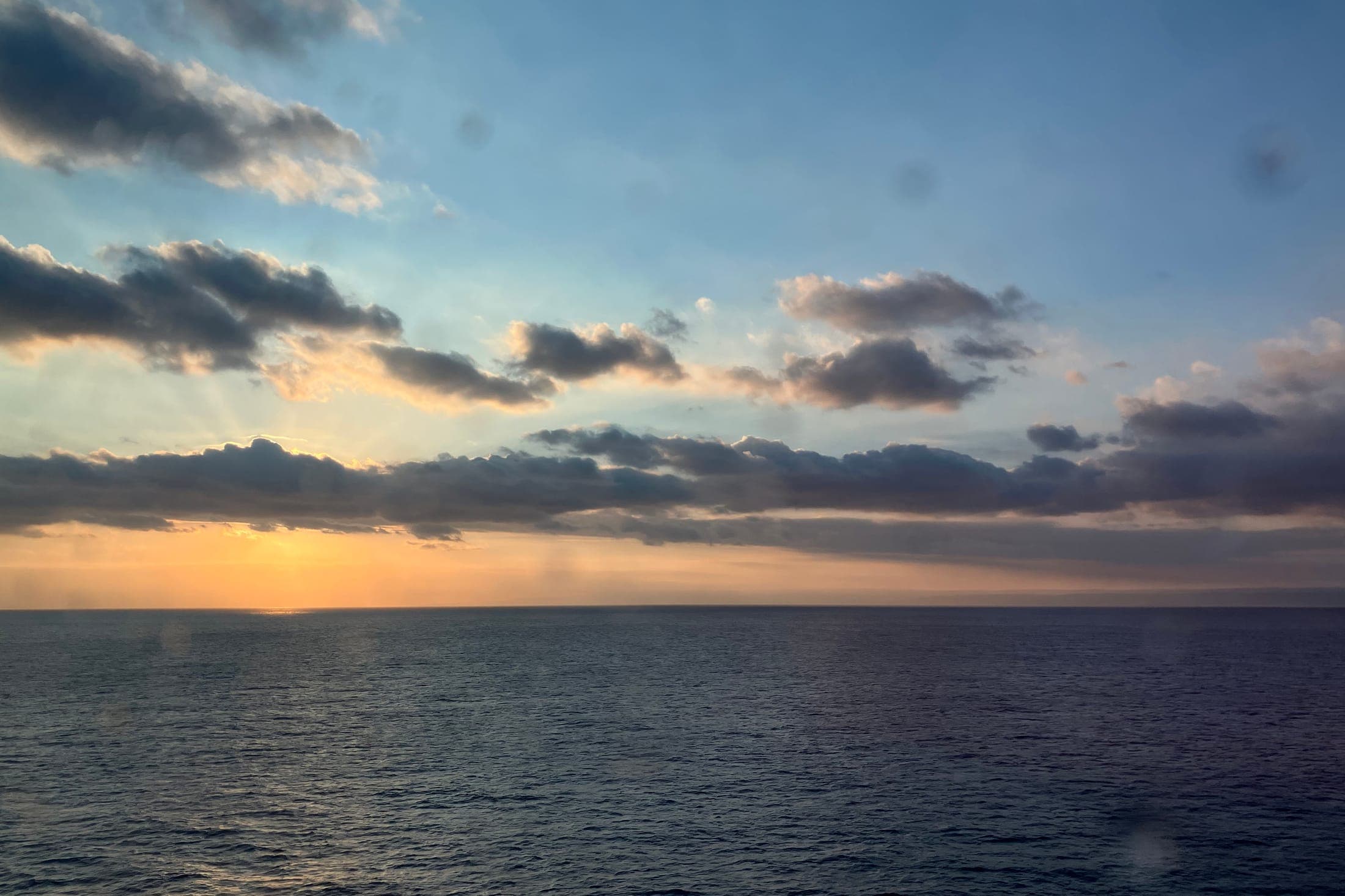 Dusk over the sea at Montego Bay
