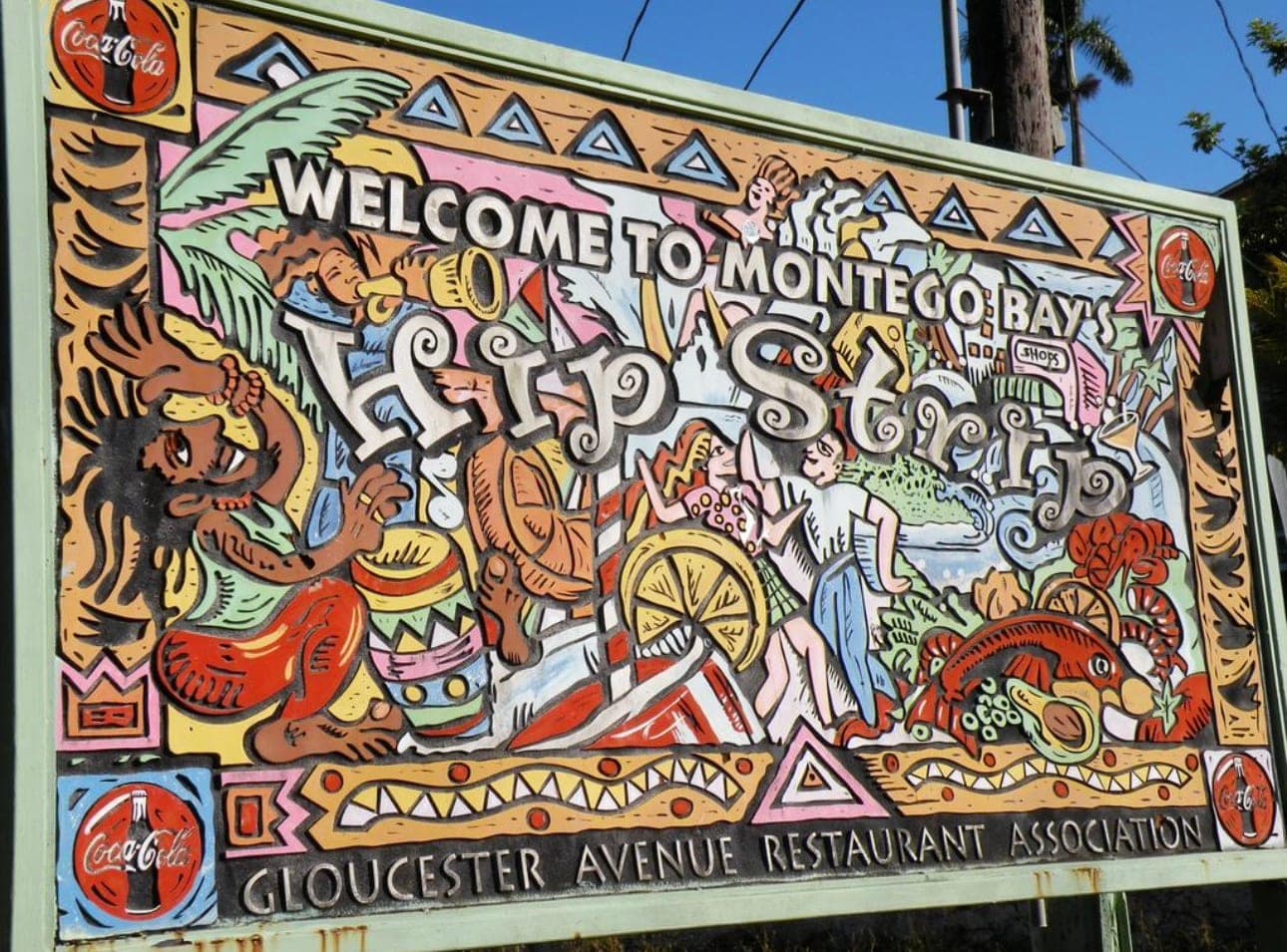The Hip Strip welcome sign, Gloucester Avenue