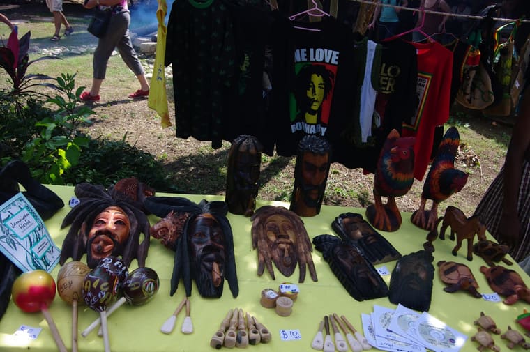 A craft stall in Montego Bay