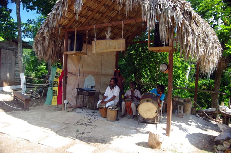 Drummers playing in Montego Bay