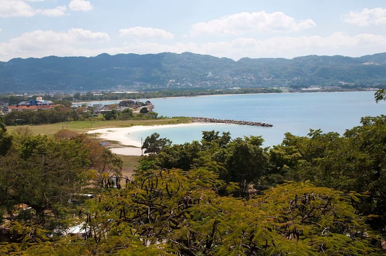 The eastern side of the bay